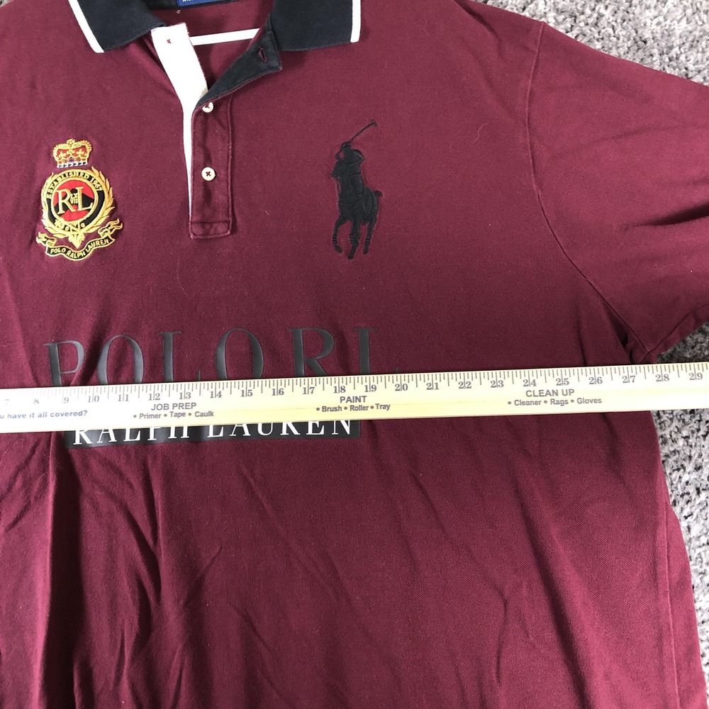 Polo Ralph Lauren Shirt Mens 3XLT Red Solid Short Sleeve Polo Big Pony Crest - Picture 5 of 12